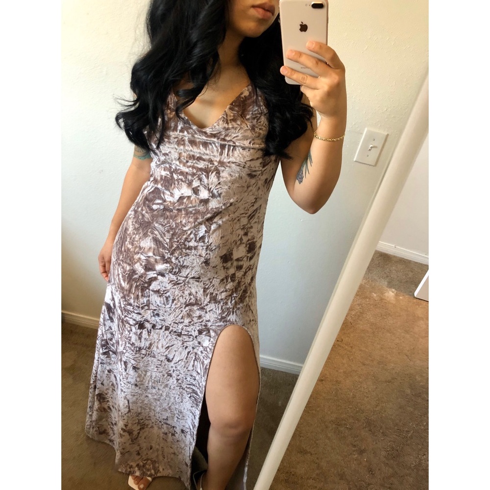 Velvet maxi dress
